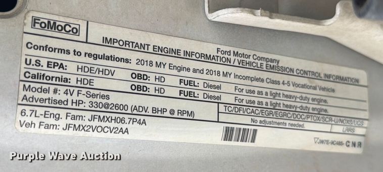 image for item DX5896 2018 Ford F550 Super Duty Crew Cab bucket truck