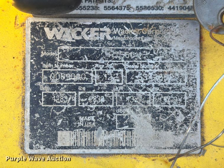 image for item DX5898 Wacker RT560 trench compactor