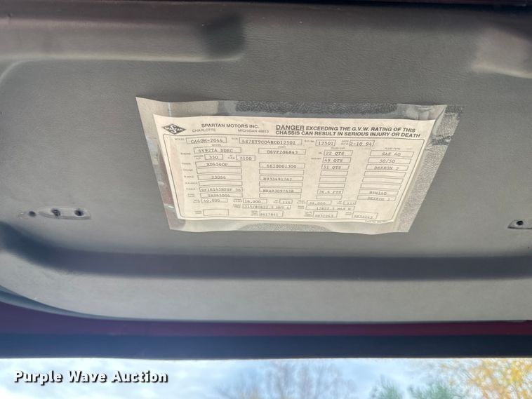 image for item EA2010 1994 Spartan Charger fire truck