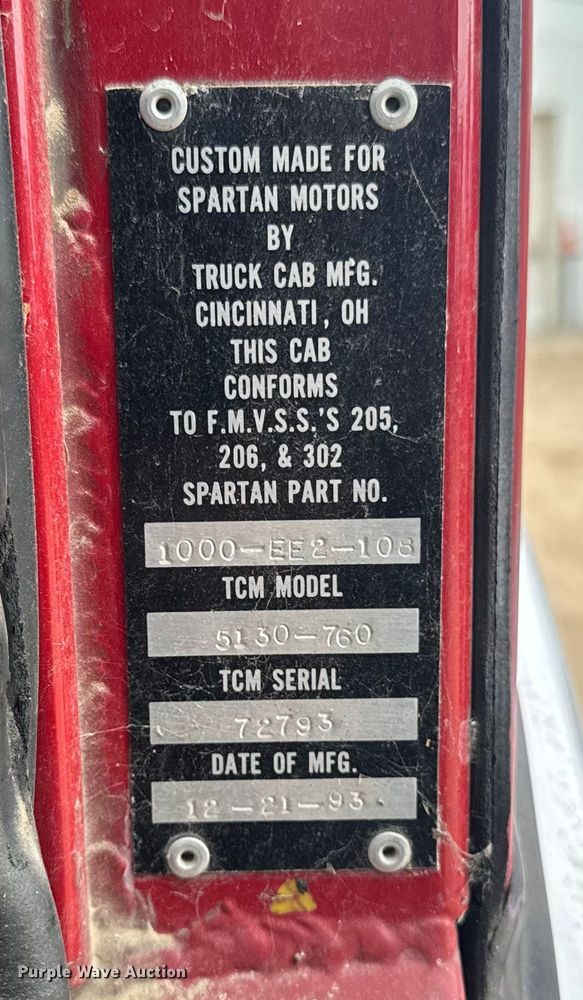 image for item EA2010 1994 Spartan Charger fire truck