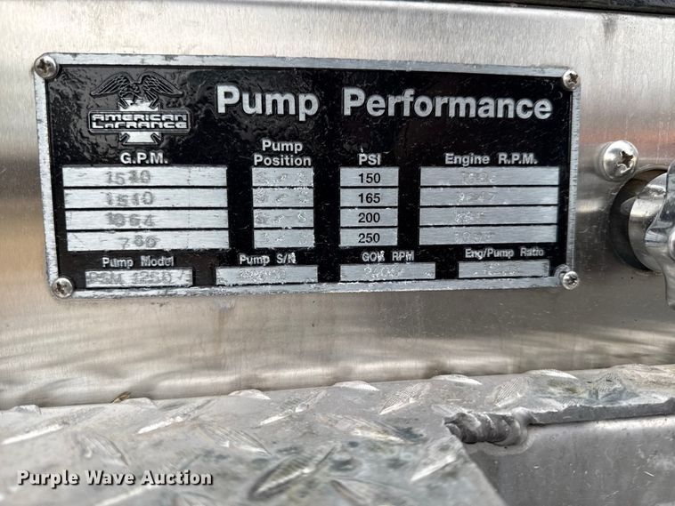 image for item EA2012 2004 American LaFrance Metro pumper fire truck