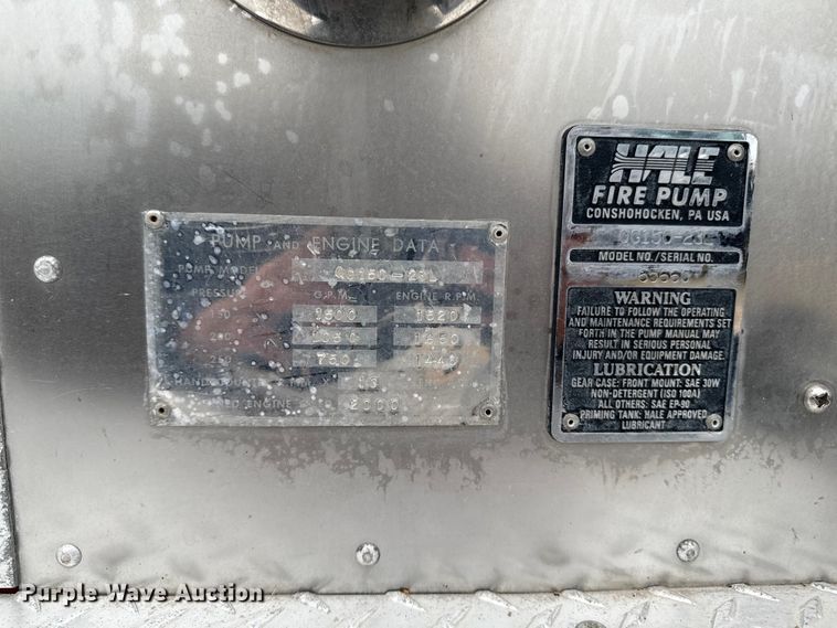 image for item EA2013 1995 Spartan fire truck