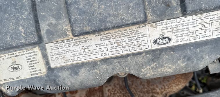 image for item EA2016 2001 Mack RD690S ready mix truck