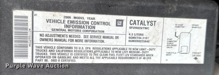 image for item EA2113 2006 Chevrolet Silverado 1500 pickup truck