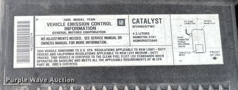 image for item EA2115 2006 Chevrolet Silverado 1500 pickup truck