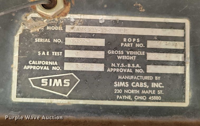 image for item EA2749 Case W20 wheel loader