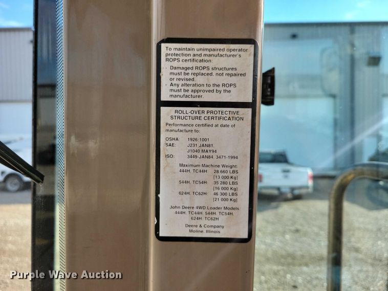 image for item EA2752 1999 John Deere 544H wheel loader