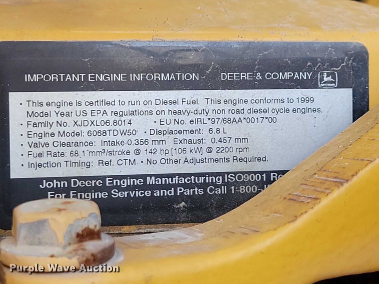 image for item EA2752 1999 John Deere 544H wheel loader