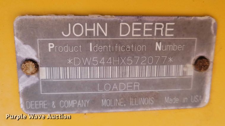 image for item EA2752 1999 John Deere 544H wheel loader