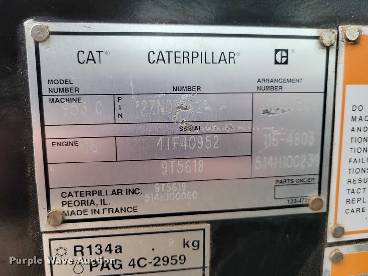 image for item EA2755 1998 Caterpillar 953C 