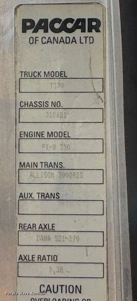 image for item EA6985 2012 Kenworth T370 utility / service truck