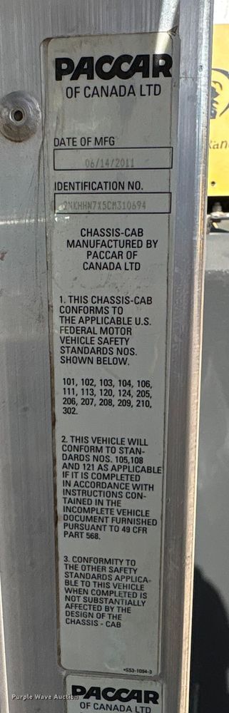 image for item EA6986 2012 Kenworth T370 utility / service truck