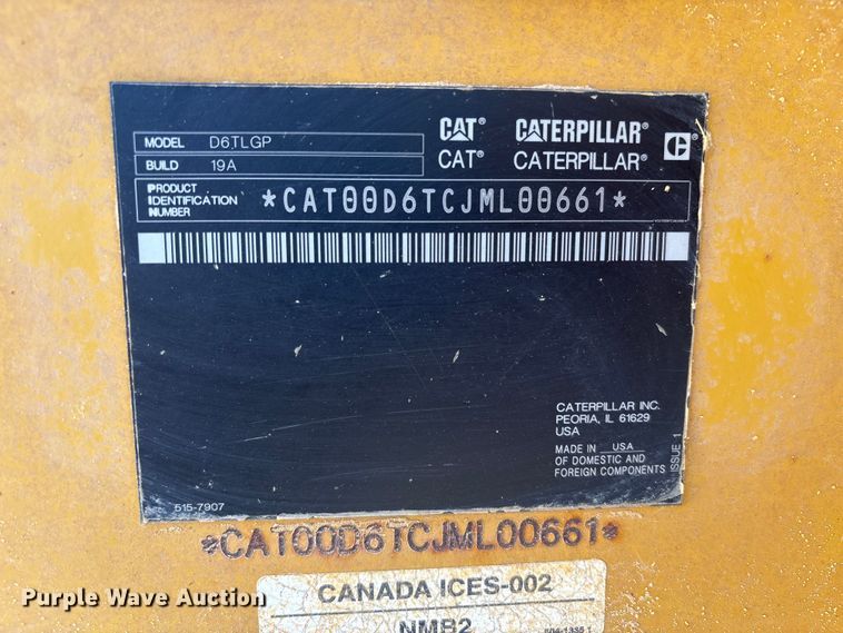 image for item EA7093 2019 Caterpillar D6T LGP dozer