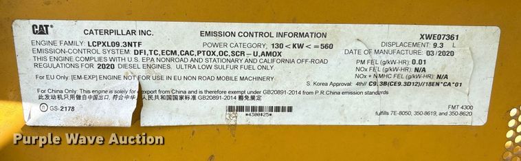 image for item EA7094 2020 Caterpillar D6 LGP dozer