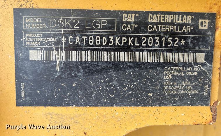 image for item EA7097 2018 Caterpillar D3K2 LGP dozer