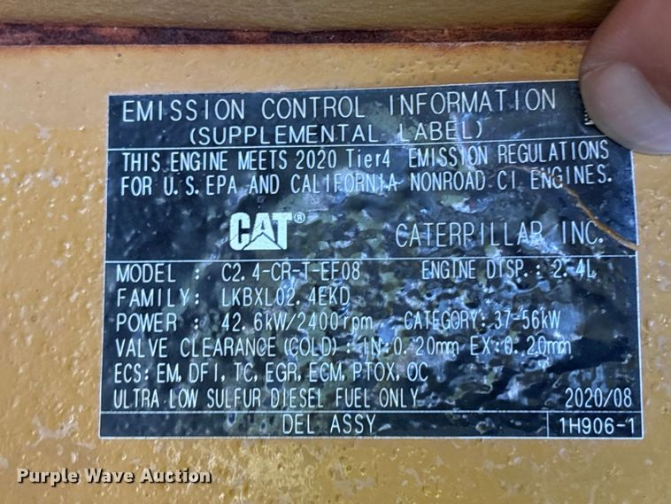 image for item EA7098 2021 Caterpillar 306 CR mini excavator