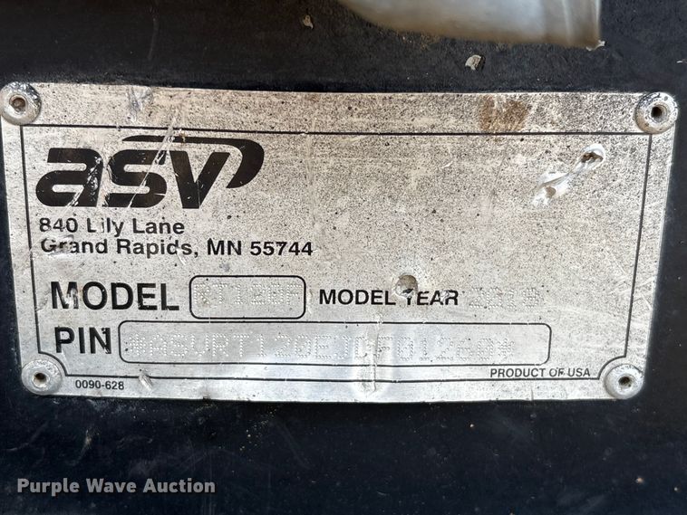 image for item EA7102 2018 ASV RT120F tracked skid steer loader