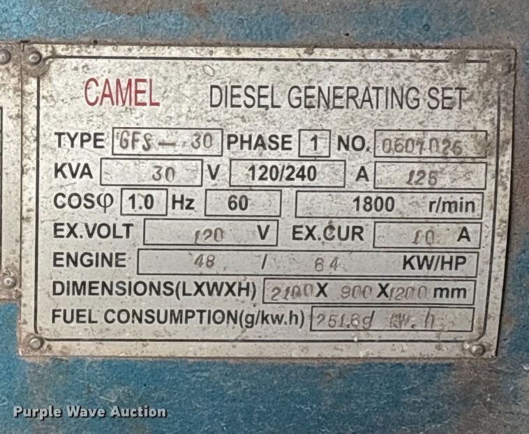 image for item EA7106 Camel GFS-30 generator