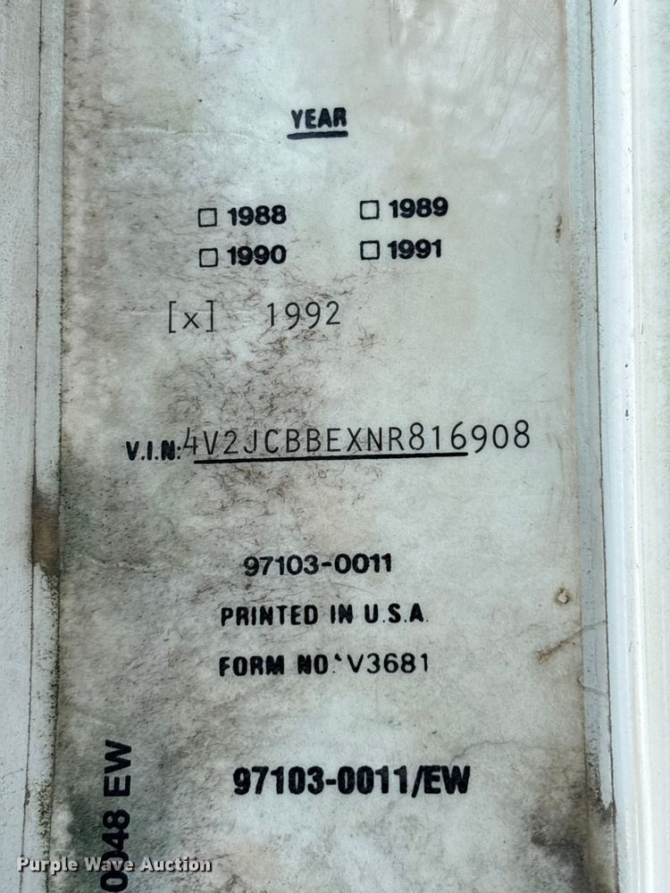 image for item EA7110 1992 White GMC WG Series dump truck