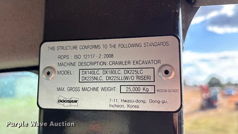 image for item EA7745 2021 Doosan DX225LC excavator
