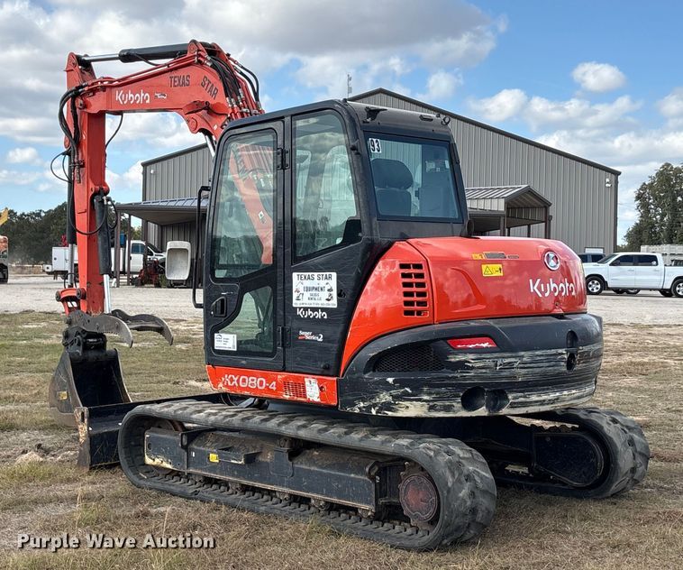 image for item EA7746 2022 Kubota KX080-4 mini excavator