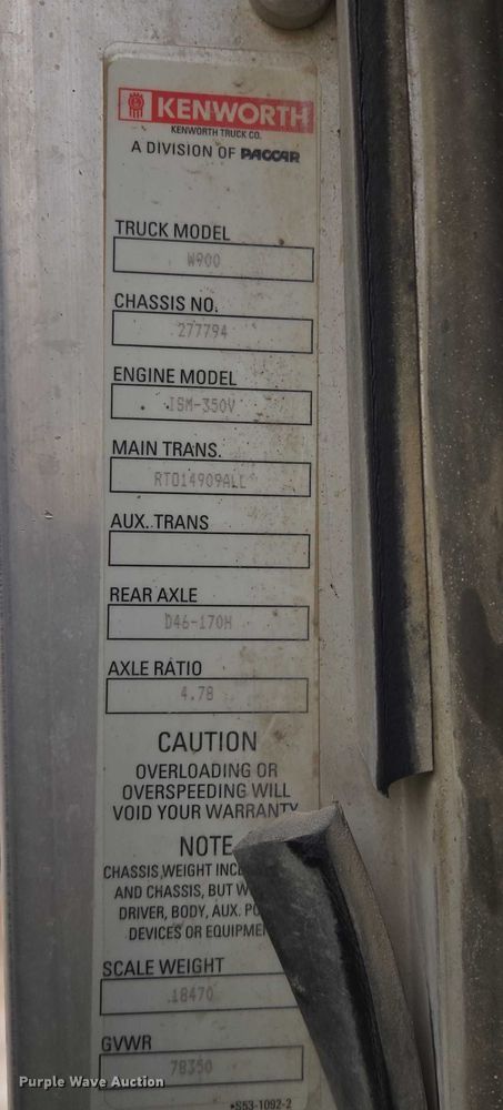 image for item EB1155 2011 Kenworth W900 ready mix truck