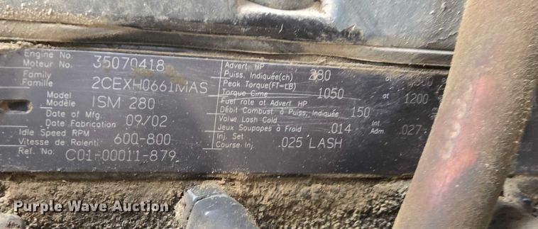 image for item EB1157 2004 Sterling L9500 ready mix truck