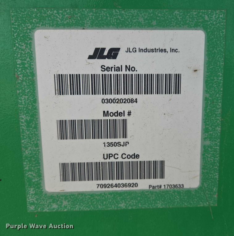 image for item EB1160 2015 JLG 1350SJP boom lift