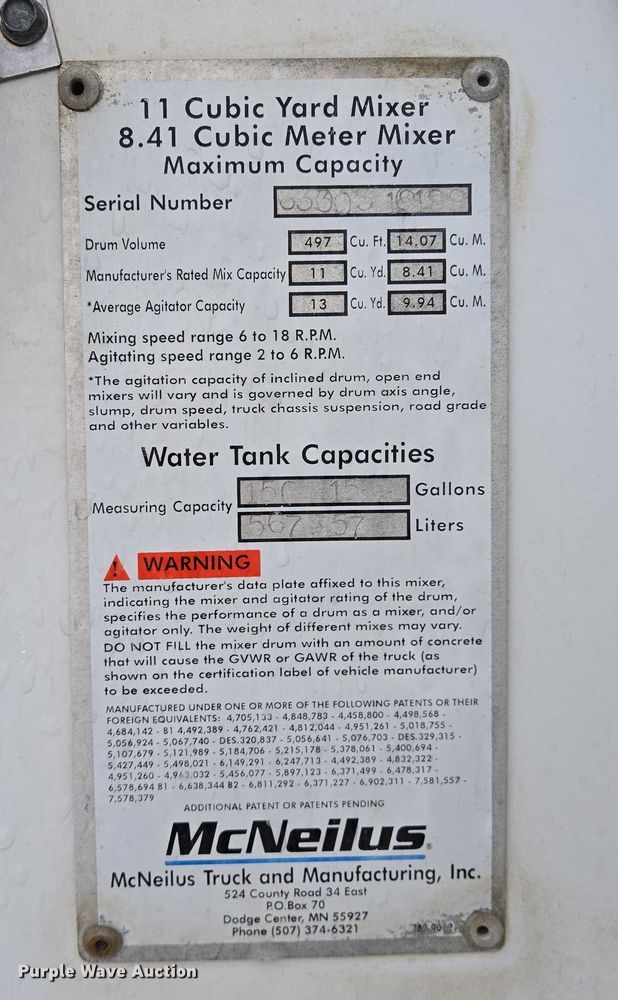 image for item EB1188 2003 Peterbilt 357 ready mix truck