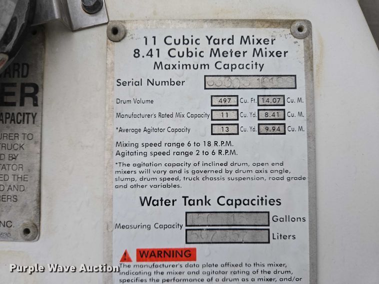 image for item EB1188 2003 Peterbilt 357 ready mix truck