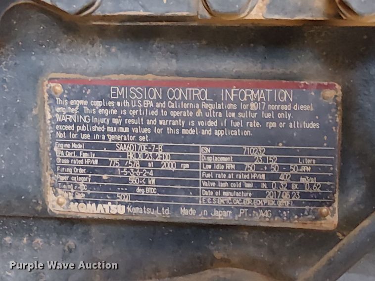 image for item EC1226 2017 Komatsu HD605-8 haul truck