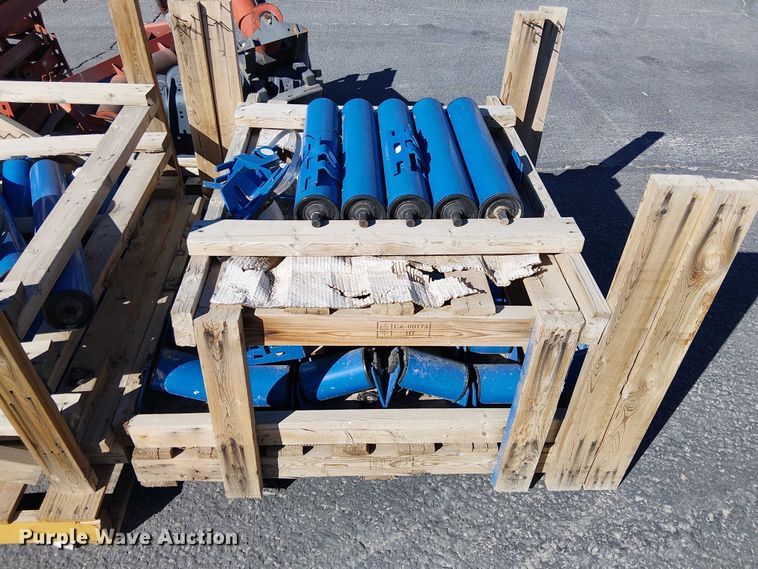image for item EC1263 (10) pallets of conveyor rollers and parts