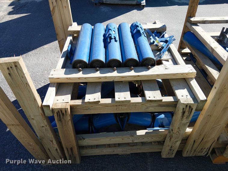 image for item EC1263 (10) pallets of conveyor rollers and parts