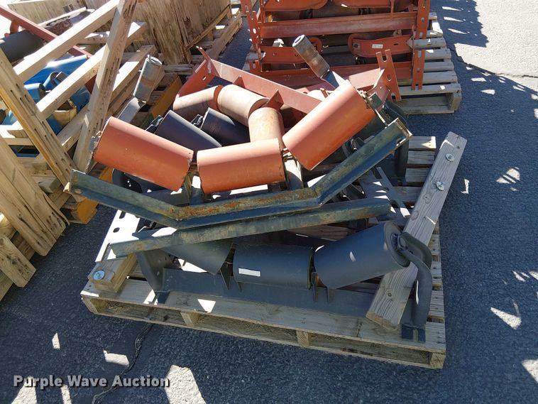 image for item EC1263 (10) pallets of conveyor rollers and parts