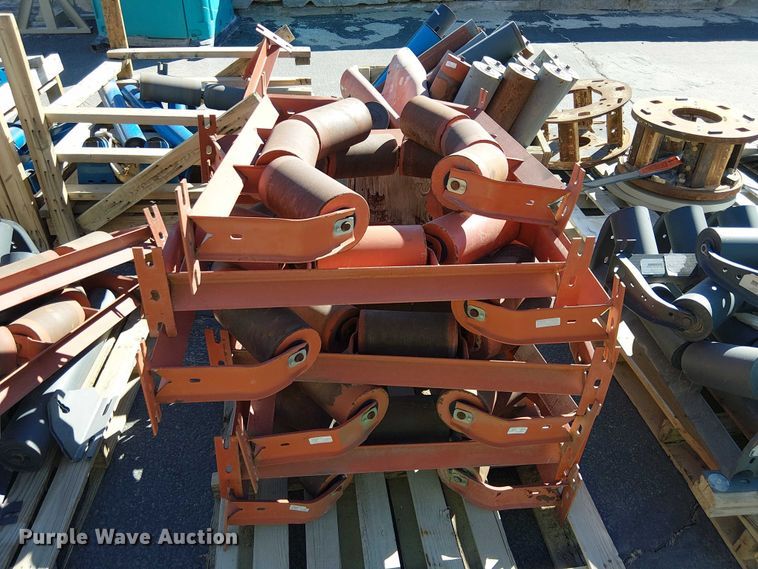 image for item EC1263 (10) pallets of conveyor rollers and parts