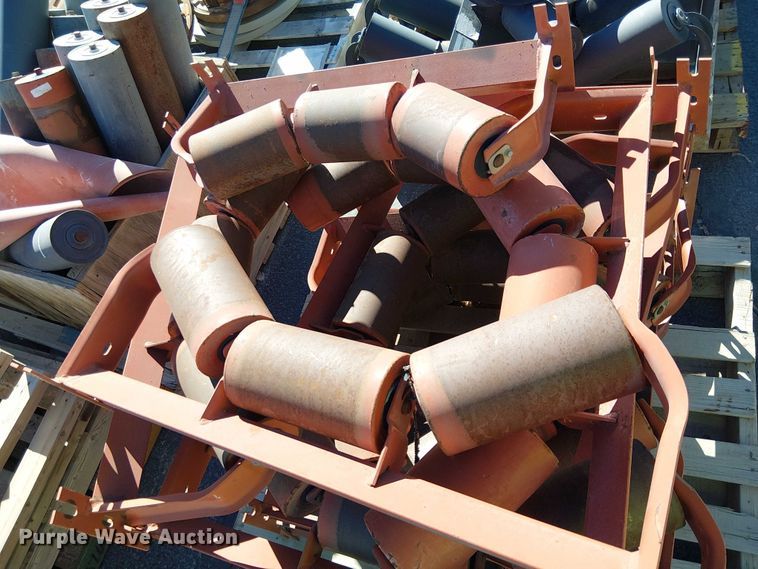 image for item EC1263 (10) pallets of conveyor rollers and parts