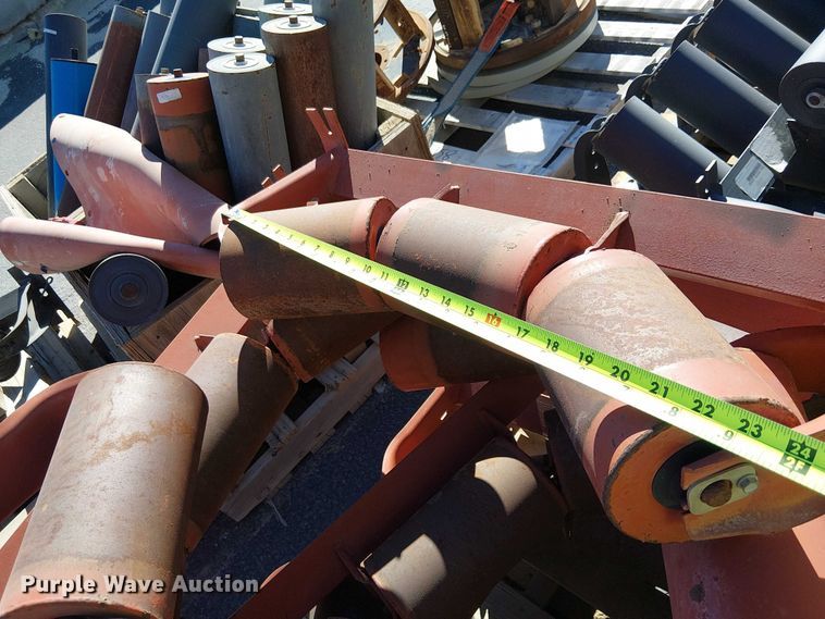 image for item EC1263 (10) pallets of conveyor rollers and parts