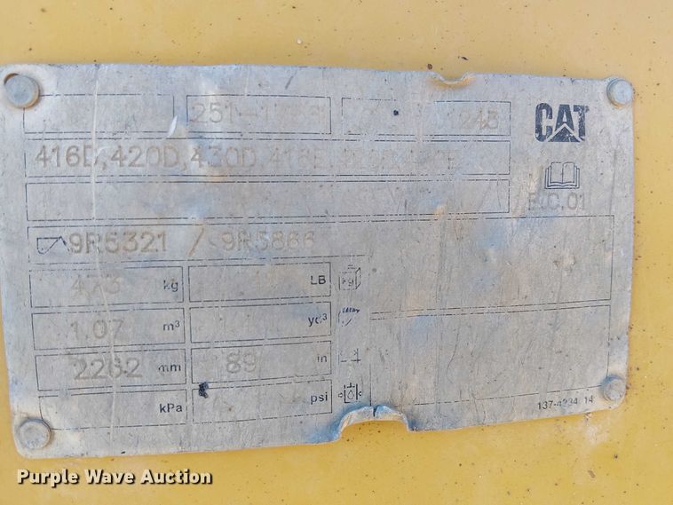 image for item EC1321 2005 Caterpillar 420D backhoe