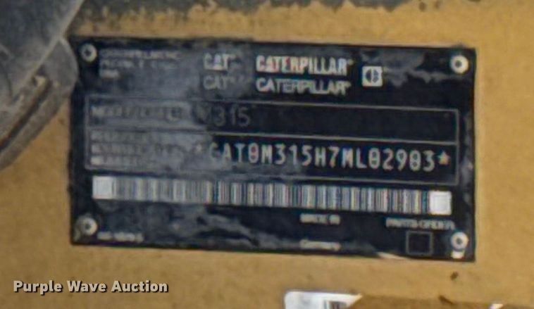 image for item EC4461 2002 Caterpillar M315 wheeled excavator