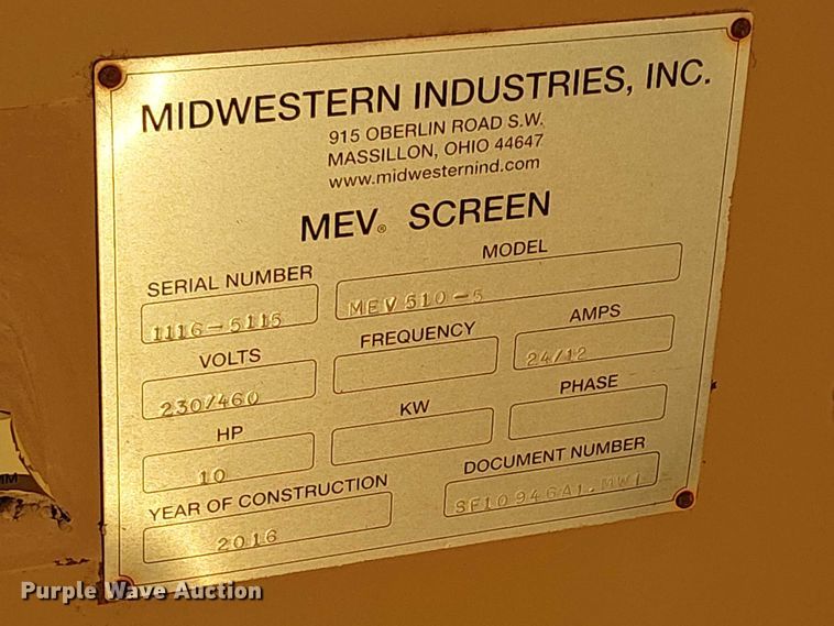 image for item EC8112 2017 REMco P-SCREEN-5105-2XSDC screening plant