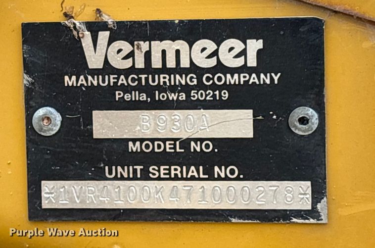 image for item EC8131 2007 Vermeer RT950 vibratory cable plow