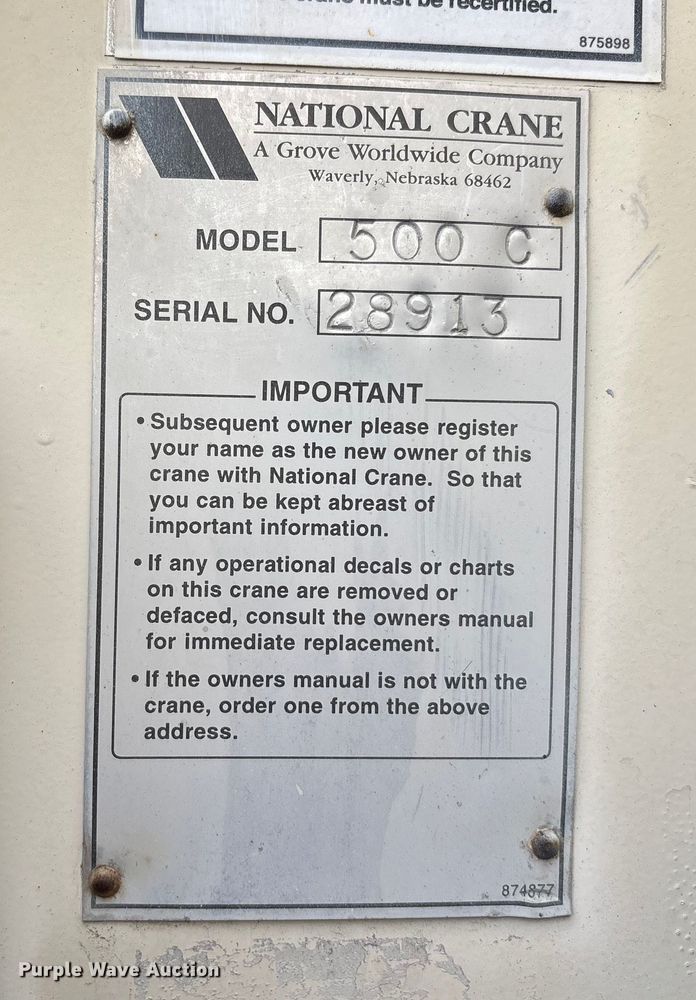 image for item EC8135 1996 Mack RD688S crane truck