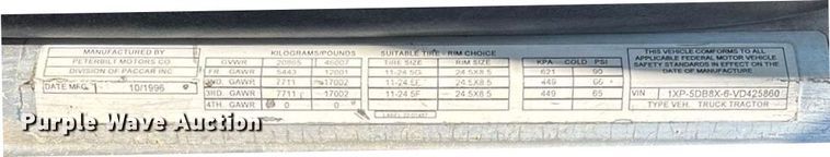 image for item ED2252 1997 Peterbilt 379 dump truck