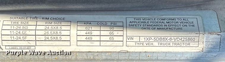 image for item ED2252 1997 Peterbilt 379 dump truck