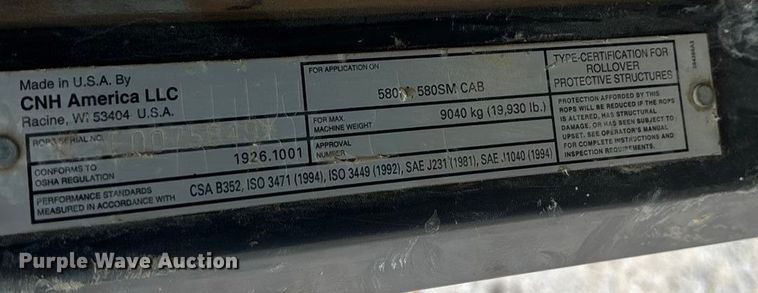 image for item ED2354 2008 Case 580 Super M Series 3 backhoe