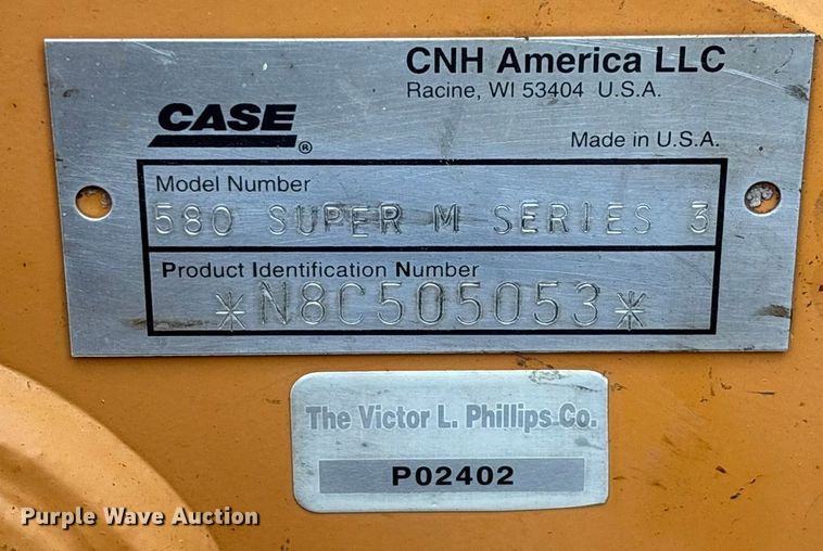 image for item ED2354 2008 Case 580 Super M Series 3 backhoe