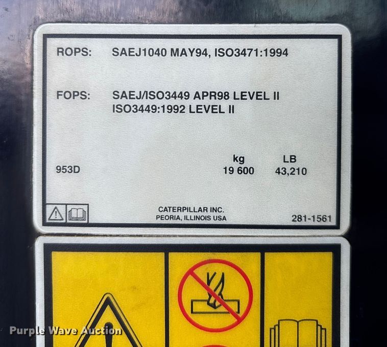 image for item ED2364 2013 Caterpillar 953D track loader