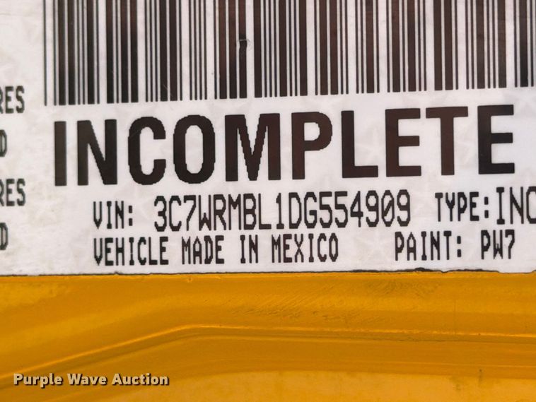 image for item ED4992 2013 RAM 5500 utility / service truck