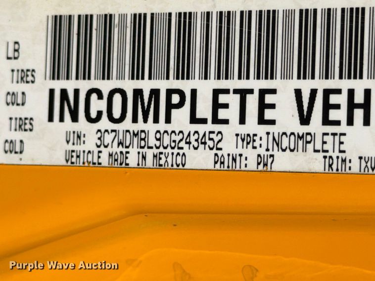 image for item ED4996 2012 Dodge Ram 5500 utility / service truck