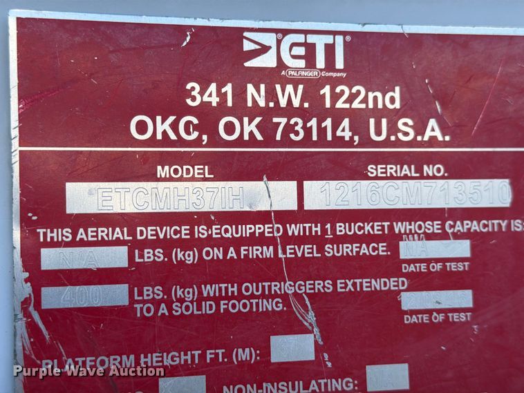 image for item ED5003 2016 Ford F550 bucket truck